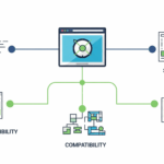 Bir web sitesinin teknik SEO'sunu oluşturan temel bileşenleri (site hızı, mobil uyumluluk, yapısal veri ve site haritası) gösteren infografik.